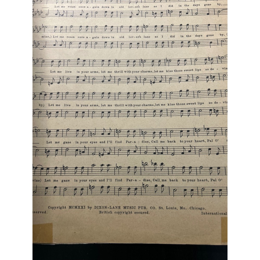 Call Me Back Pal O Mine Waltz Song 1921 Harold Dixon Lawrence Perricone - Picture 11 of 13